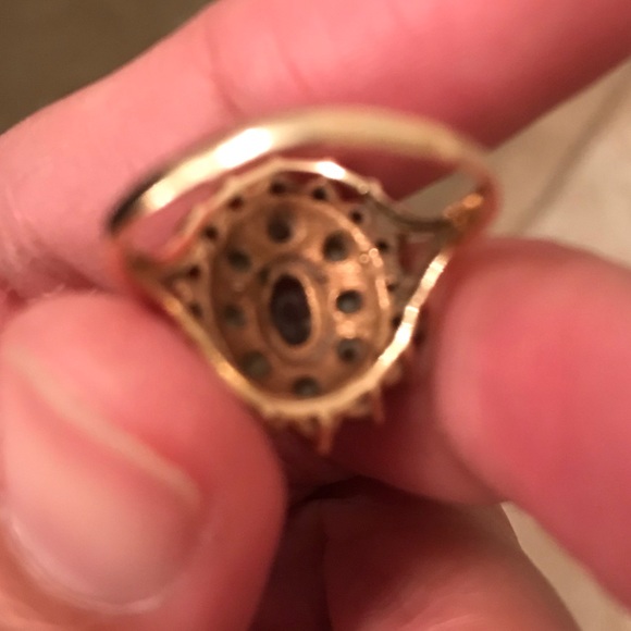 Genuine Garnets and pearls ring - Picture 4 of 7